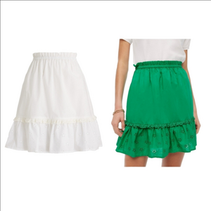 J Crew Factory Eyelet mini skirt